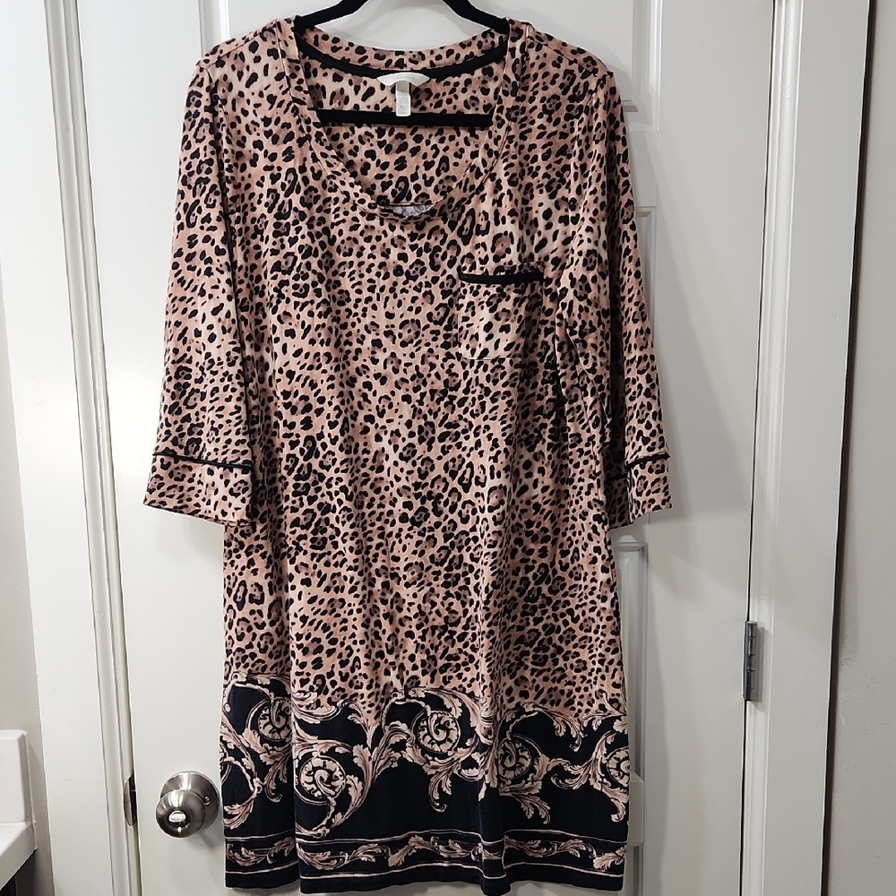 Soma Leopard Print Nightgown - Large